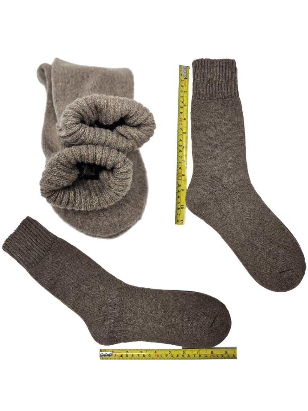 Men Merino Lamb Wool Crew Socks, 6 Pairs Size 10-13, Comfy Winter Warm Boot, NEW - Picture 3 of 4